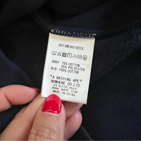 🖤 EUC🖤 A BATHING APE College Logo Crewneck Sweatshirt - Picture 6 of 8